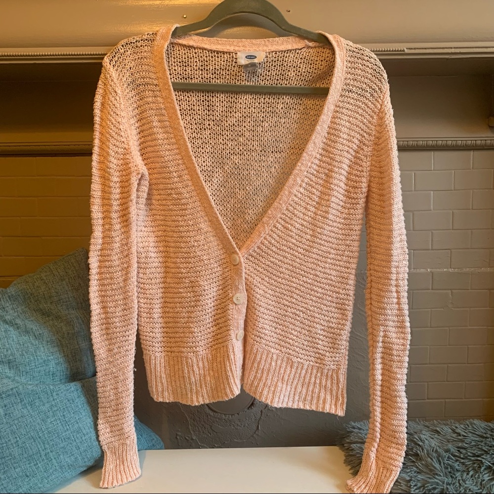 Blush Loose Knit Cardigan from Old Navy